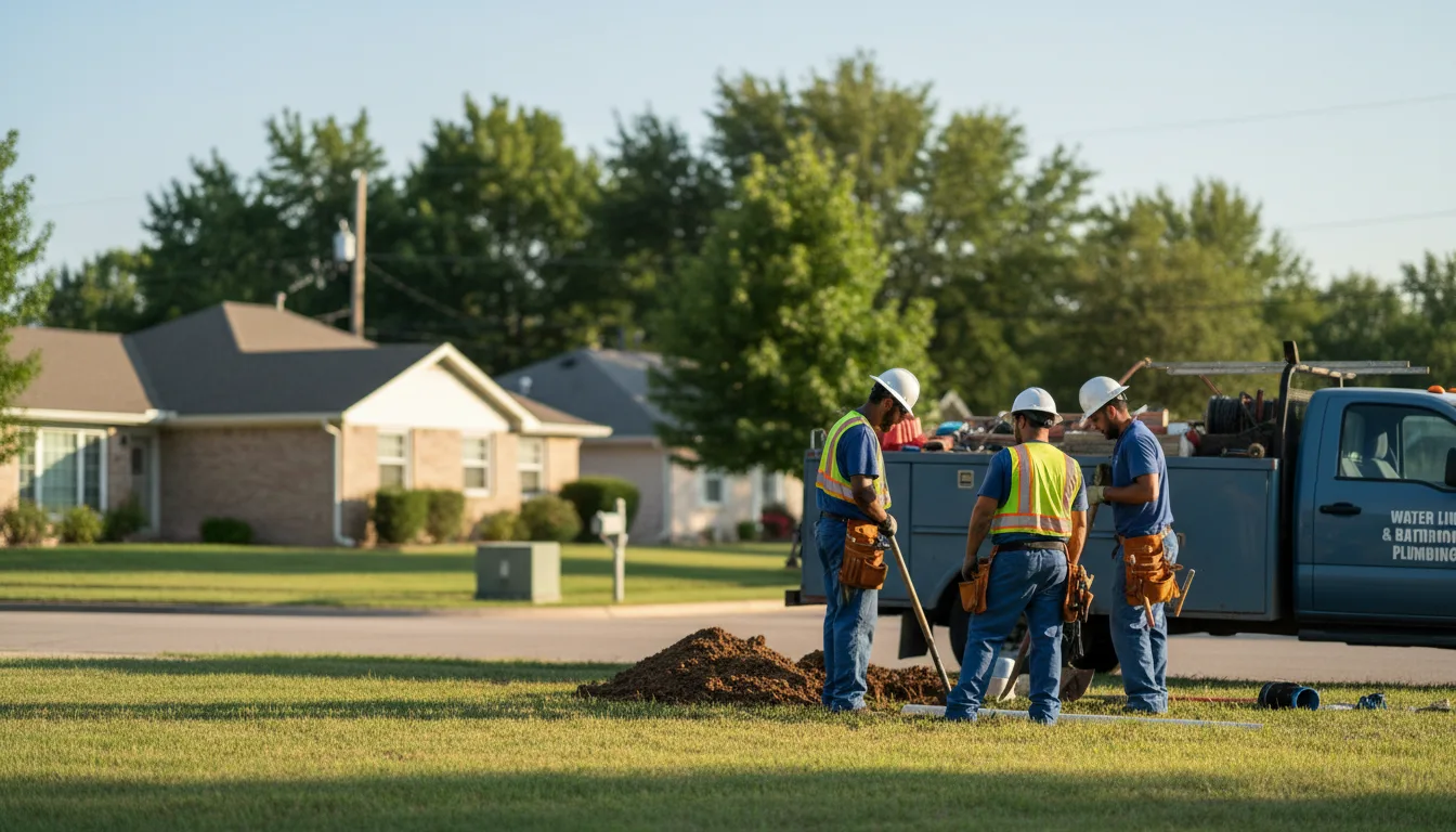 Residential water line and bathroom plumbing service in Mikado, MI